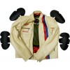 Steve McQueen Cream LE MAN Grand Prix Classic Armoured Biker Jacket